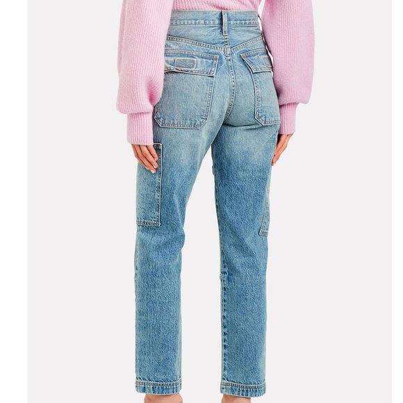 SLVRLAKE Savior High Rise Straight Leg Cargo Jeans - Picture 4 of 5